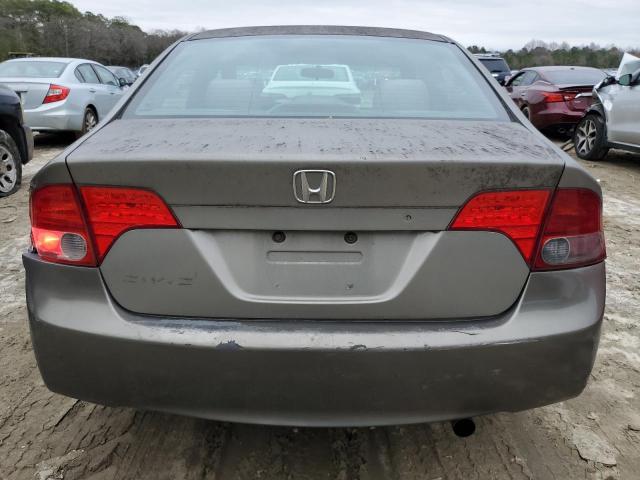 1HGFA16587L088404 - 2007 HONDA CIVIC LX GRAY photo 6