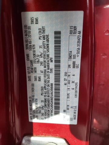 1FMCU0GX6EUA35688 - 2014 FORD ESCAPE SE RED photo 13