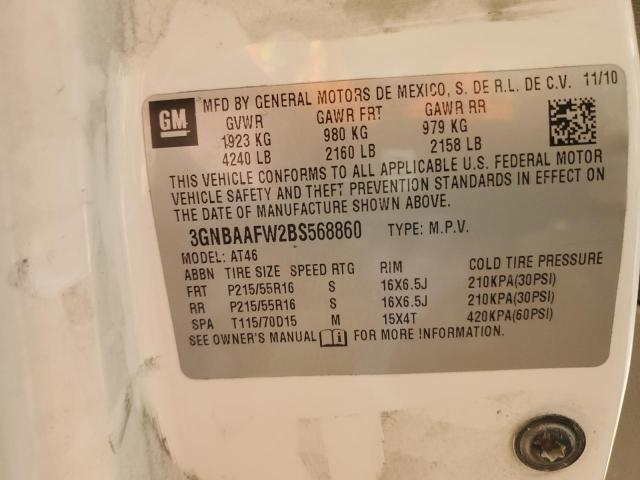 3GNBAAFW2BS568860 - 2011 CHEVROLET HHR LS 白色 照片 12