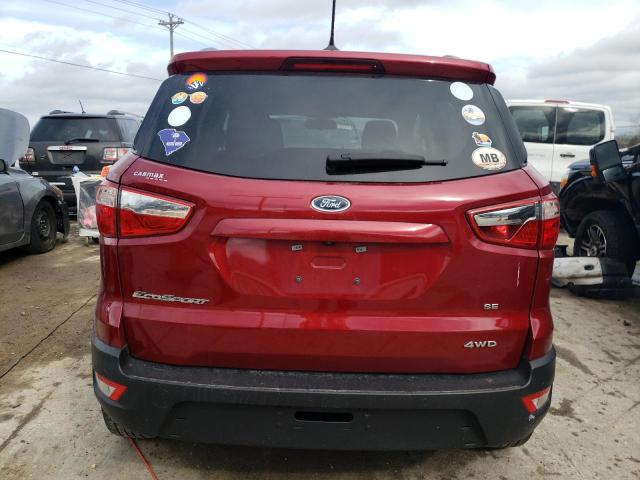 MAJ6S3GLXLC346751 - 2020 FORD ECOSPORT SE RED photo 6