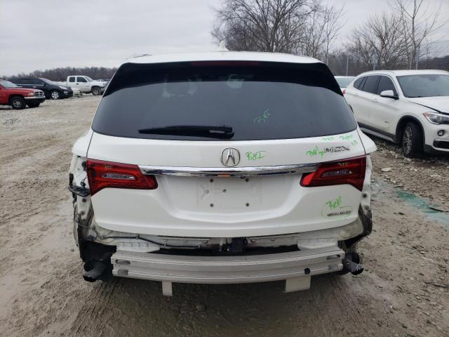 5FRYD4H30HB004770 - 2017 ACURA MDX WHITE photo 6