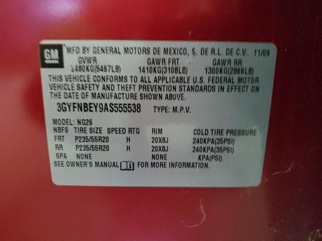 3GYFNBEY9AS555538 - 2010 CADILLAC SRX PERFORMANCE COLLECTION Қызыл фото 14