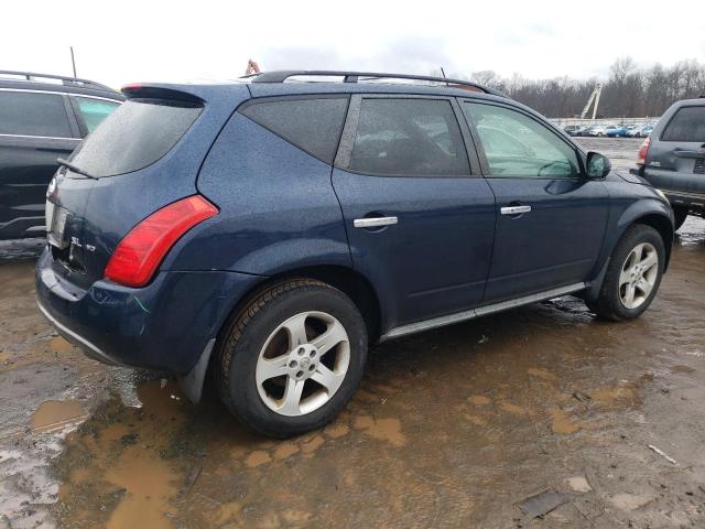 JN8AZ08W25W436019 - 2005 NISSAN MURANO SL BLUE photo 3