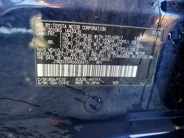 JTMZD33VX66006415 - 2006 TOYOTA RAV4 BLUE photo 13