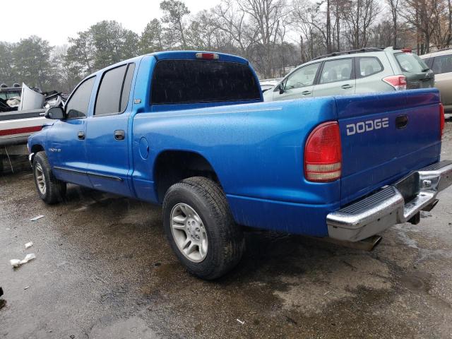 1B7GL2AN51S107241 - 2001 DODGE DAKOTA QUAD BLUE photo 2