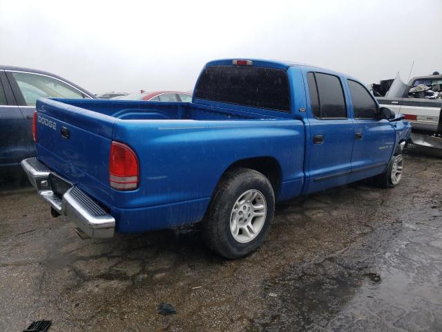 1B7GL2AN51S107241 - 2001 DODGE DAKOTA QUAD BLUE photo 3