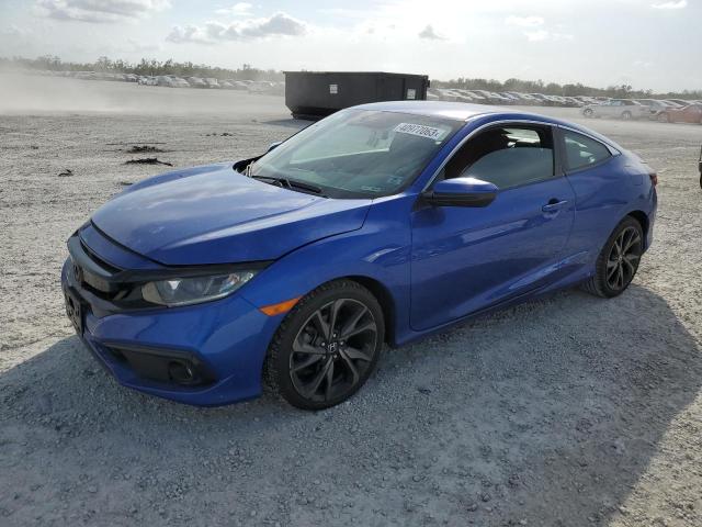 2HGFC4B87KH305832 - 2019 HONDA CIVIC SPORT BLUE photo 1