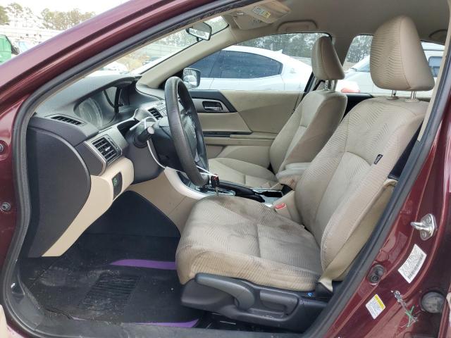 1HGCR2F34FA167787 - 2015 HONDA ACCORD LX MAROON photo 7