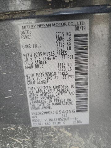 5N1DR2MM0KC654056 - 2019 NISSAN PATHFINDER S GRAY photo 13