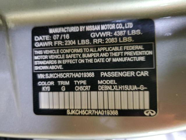 SJKCH5CR7HA019368 - 2017 INFINITI QX30 BASE SILVER photo 13