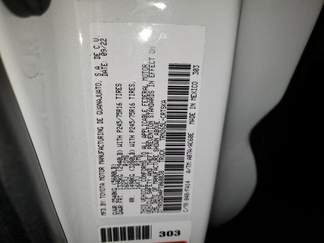 3TYRX5GN4PT068038 - 2023 TOYOTA TACOMA ACCESS CAB WHITE photo 12