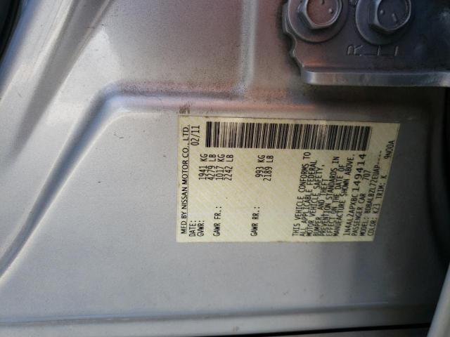 1N4AL2APXBC149414 - 2011 NISSAN ALTIMA BASE SILVER photo 12