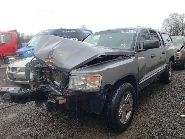 1D7HW58NX8S602425 - 2008 DODGE DAKOTA QUAD LARAMIE GRAY photo 2