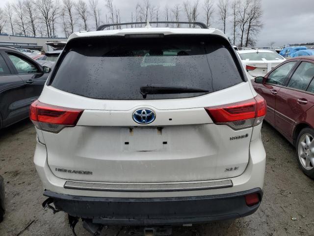 5TDJGRFH7HS022278 - 2017 TOYOTA HIGHLANDER HYBRID WHITE photo 6