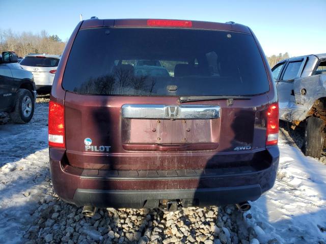 5FNYF4H59BB024200 - 2011 HONDA PILOT EXL BURGUNDY photo 6