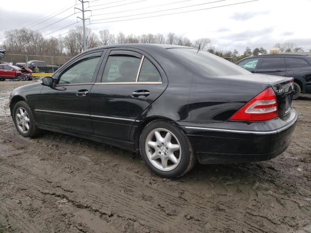 WDBRF61J02F203047 - 2002 MERCEDES-BENZ C 240 BLACK photo 2