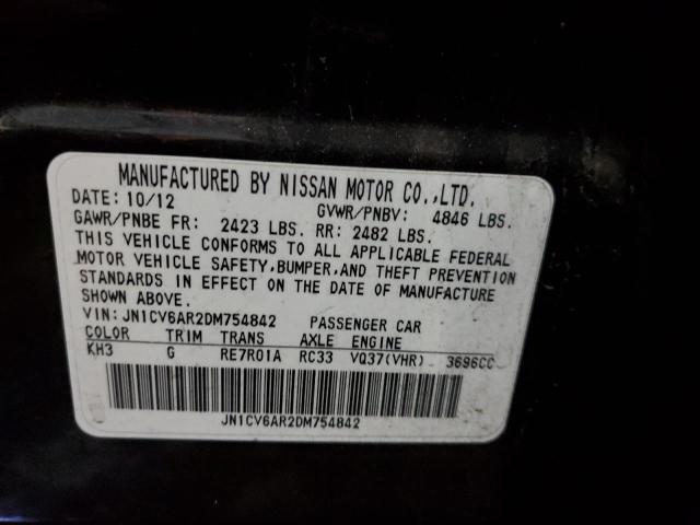 JN1CV6AR2DM754842 - 2013 INFINITI G37 BLACK photo 13