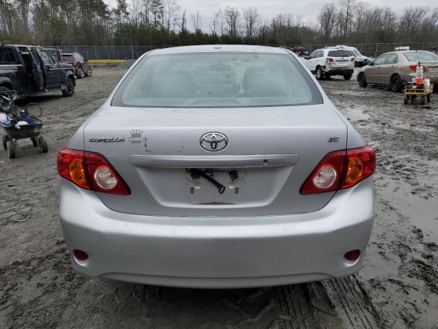 1NXBU4EEXAZ377028 - 2010 TOYOTA COROLLA BASE SILVER photo 6