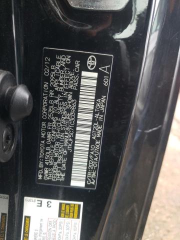 JTKJF5C71C3039863 - 2012 TOYOTA SCION TC 黑色 照片 12