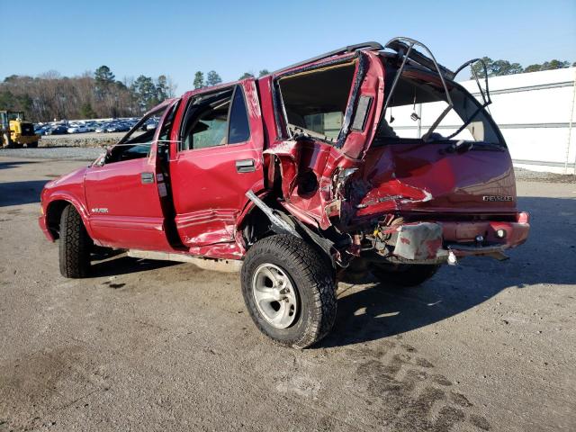 1GNCS13W22K134116 - 2002 CHEVROLET BLAZER BURGUNDY photo 2