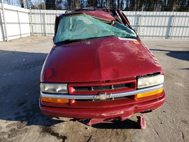 1GNCS13W22K134116 - 2002 CHEVROLET BLAZER BURGUNDY photo 5