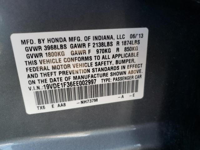 19VDE1F36EE002997 - 2014 ACURA ILX 20 SILVER photo 12