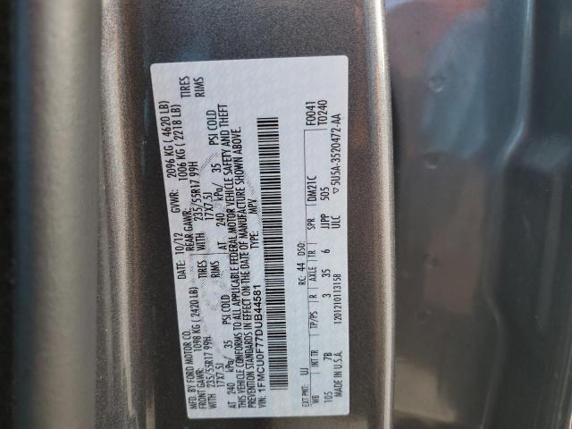 1FMCU0F77DUB44581 - 2013 FORD ESCAPE S GRAY photo 12