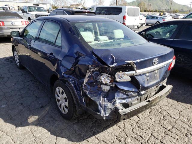 5YFBU4EE1DP209610 - 2013 TOYOTA COROLLA BASE BLUE photo 2