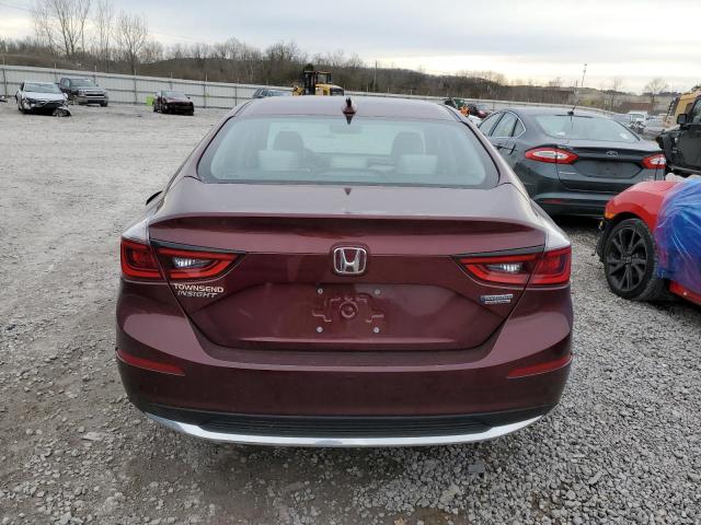 19XZE4F90KE020314 - 2019 HONDA INSIGHT TOURING BURGUNDY photo 6