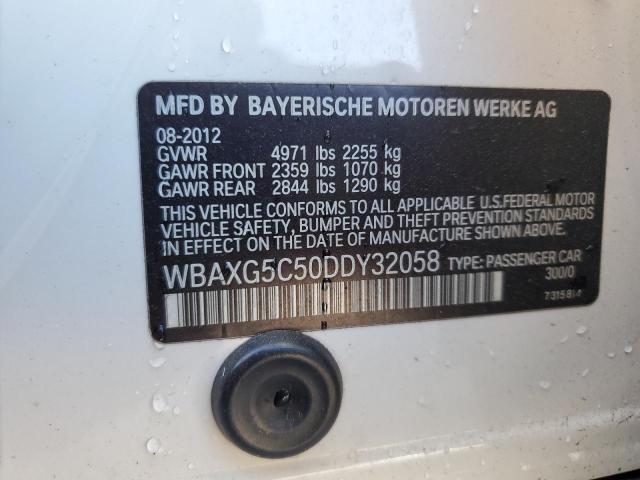 WBAXG5C50DDY32058 - 2013 BMW 528 I WHITE photo 12