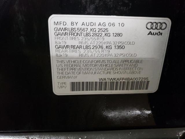 WA1WKAFP4BA007295 - 2011 AUDI Q5 PRESTIGE BLACK photo 12