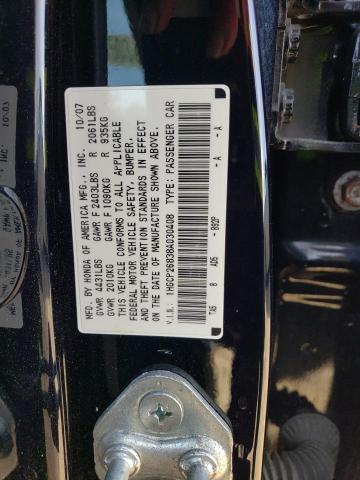 1HGCP26838A030408 - 2008 HONDA ACCORD EXL BLACK photo 12