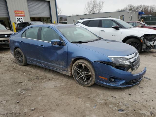 3FAHP0KC6AR232938 - 2010 FORD FUSION SPORT BLUE photo 4