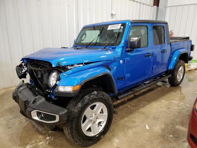 1C6JJTAG7ML513076 - 2021 JEEP GLADIATOR SPORT BLUE photo 1