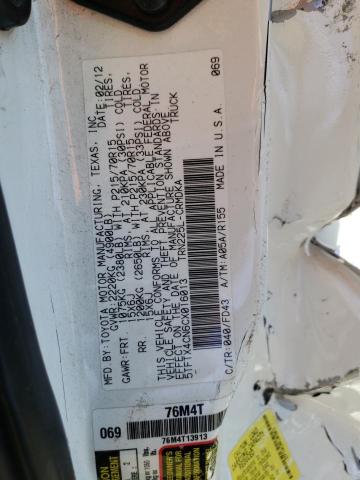 5TFTX4CN6CX016013 - 2012 TOYOTA TACOMA ACCESS CAB 白色 照片 13