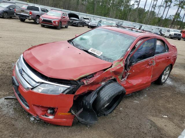 3FAHP0HG4BR194850 - 2011 FORD FUSION SE RED photo 1