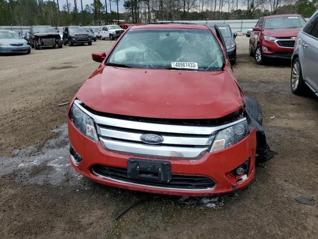 3FAHP0HG4BR194850 - 2011 FORD FUSION SE RED photo 5