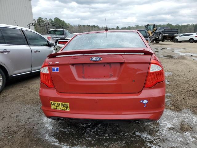 3FAHP0HG4BR194850 - 2011 FORD FUSION SE RED photo 6