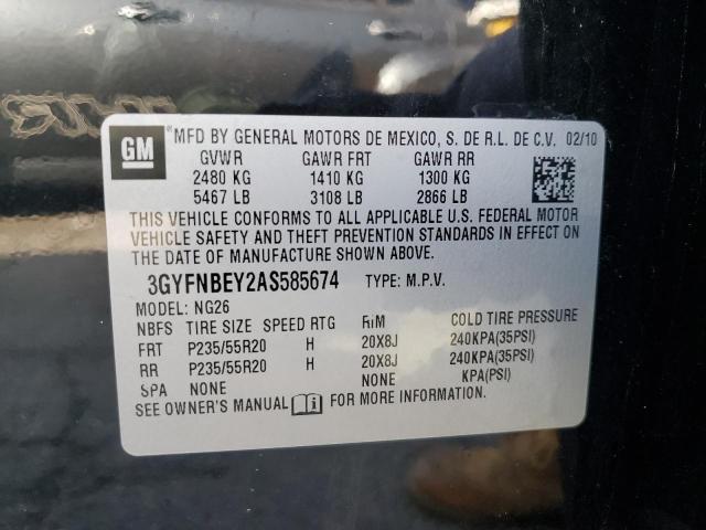 3GYFNBEY2AS585674 - 2010 CADILLAC SRX PERFORMANCE COLLECTION Қара фото 12