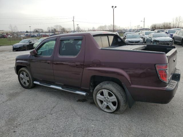 5FPYK1F54DB006095 - 2013 HONDA RIDGELINE RTL BURGUNDY photo 2