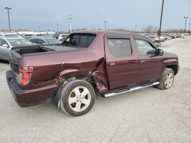 5FPYK1F54DB006095 - 2013 HONDA RIDGELINE RTL BURGUNDY photo 3