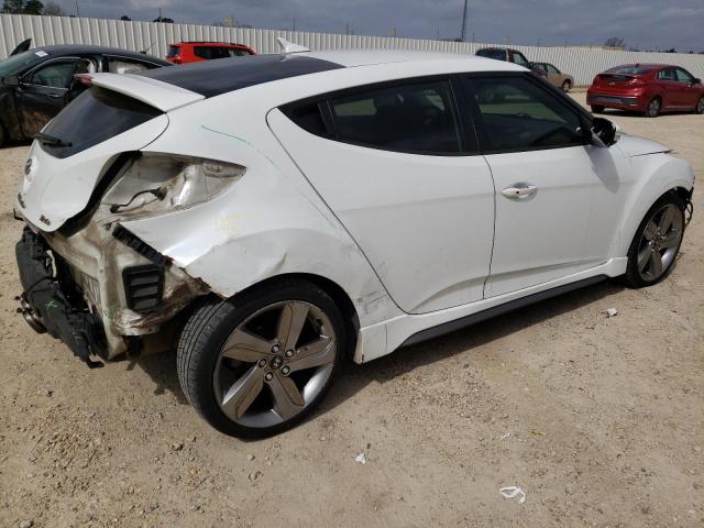 KMHTC6AE7EU183457 - 2014 HYUNDAI VELOSTER TURBO WHITE photo 3