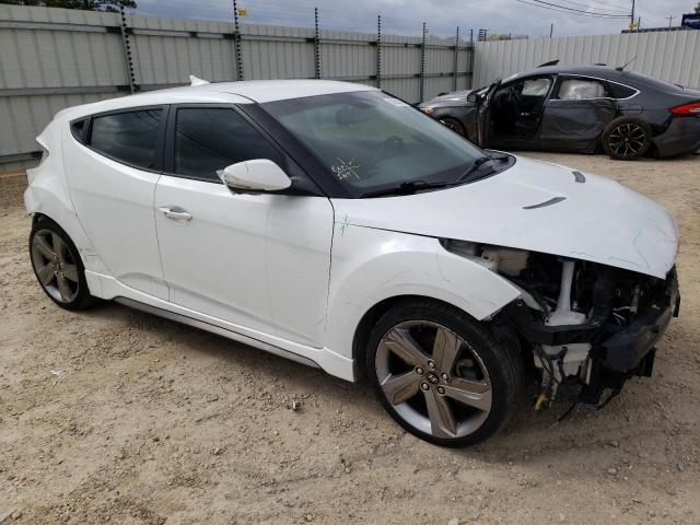 KMHTC6AE7EU183457 - 2014 HYUNDAI VELOSTER TURBO WHITE photo 4