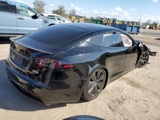 5YJSA1E57NF490333 - 2022 TESLA MODEL S BLACK photo 3