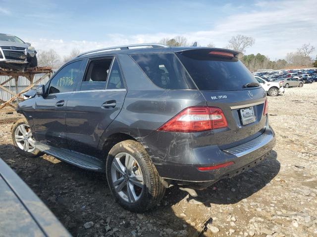 4JGDA5HB3CA031500 - 2012 MERCEDES-BENZ ML 350 4MATIC CHARCOAL photo 2