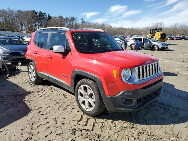 ZACCJADB2HPE70578 - 2017 JEEP RENEGADE LIMITED RED photo 4