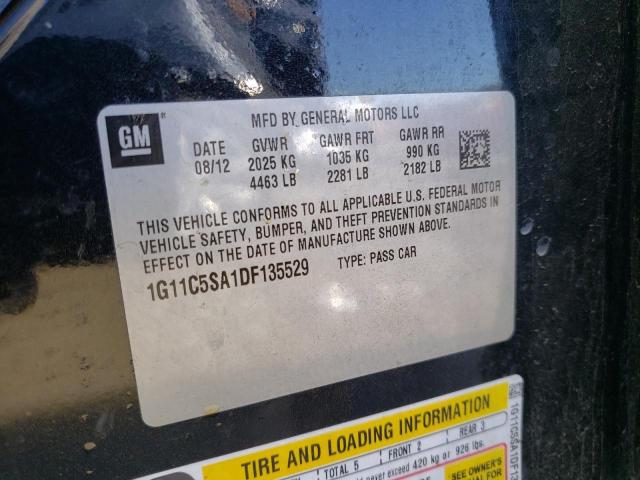 1G11C5SA1DF135529 - 2013 CHEVROLET MALIBU 1LT GRAY photo 10