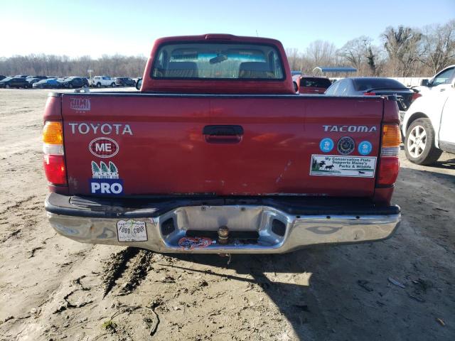 5TENL42N84Z415537 - 2004 TOYOTA TACOMA MAROON photo 6