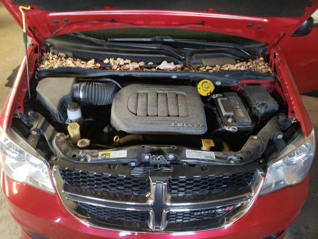 2C4RDGBG3ER419018 - 2014 DODGE GRAND CARA SE RED photo 12