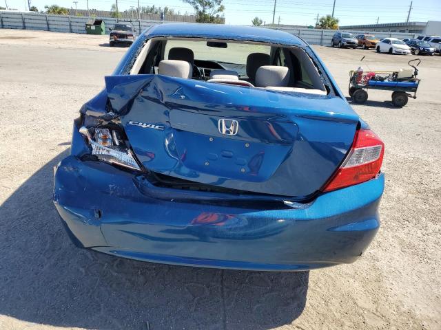 19XFB2F53CE045707 - 2012 HONDA CIVIC CX LX BLUE photo 6